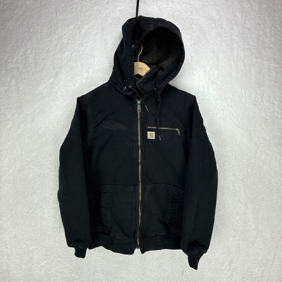 Carhartt x Denver Broncos Wildwood Jacket Womens Medium 100815 001 Black Collab - Picture 1 of 14